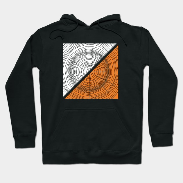 Orienteering Sport Tree Ring Orienteerer Hiking Hoodie by PodDesignShop